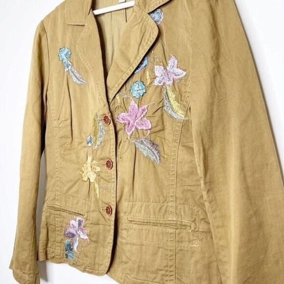J JILL Embroidered Floral Blazer - Picture 3 of 8